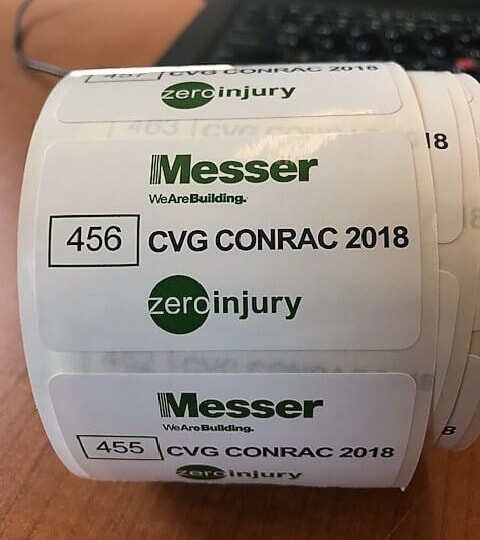 Custom stickers on a roll